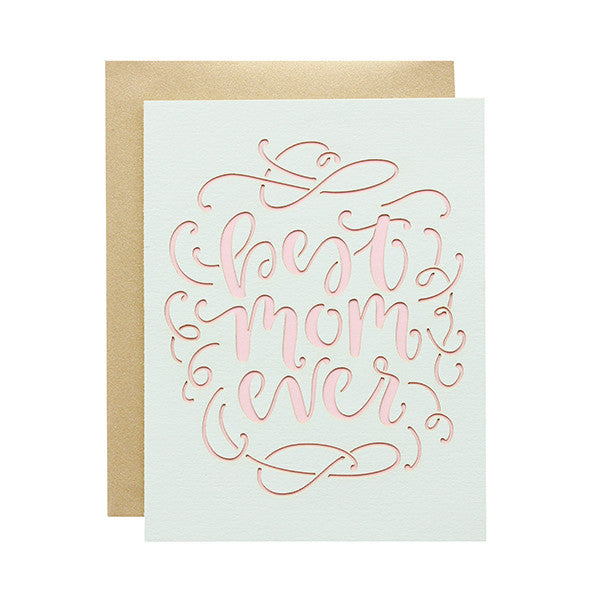 Best Mom Ever Laser Cut Card