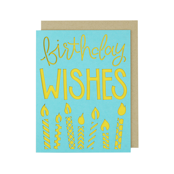 Birthday Wishes Laser Cut Card