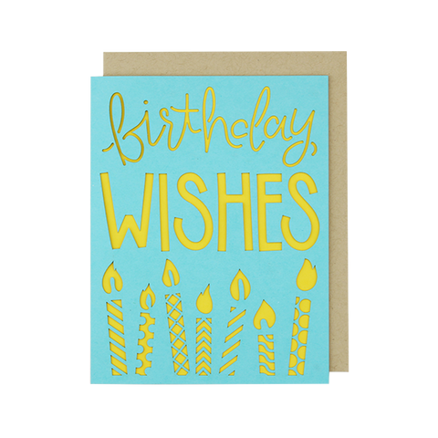 Birthday Wishes Laser Cut Card