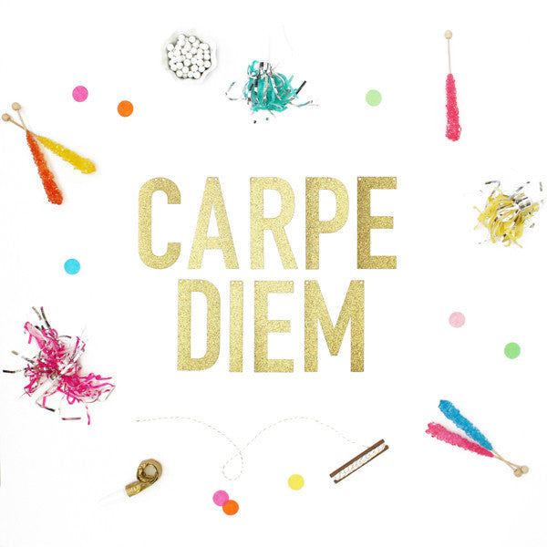 CARPE DIEM Glitter Banner