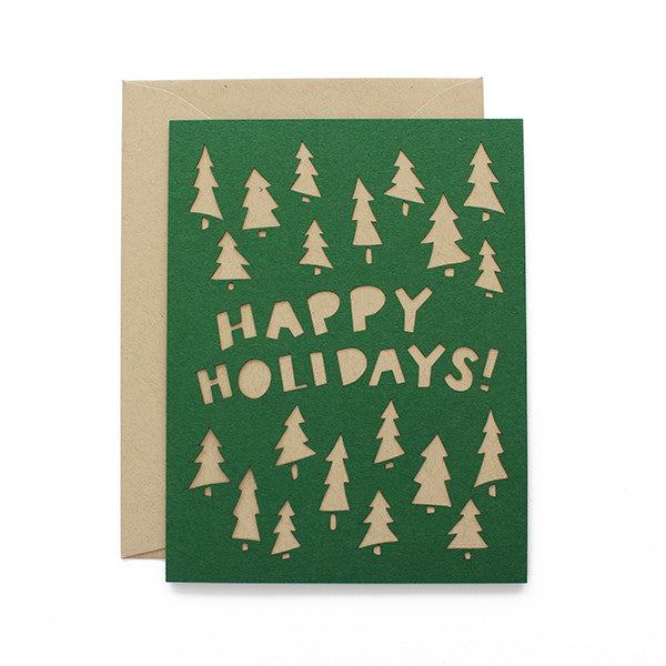 Happy Holidays! Laser Cut Card