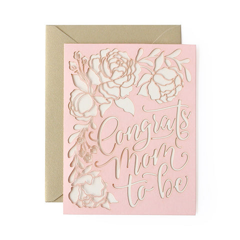 Congrats Mom To Be Laser Cut Card