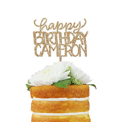 Custom Happy Birthday Cake Topper