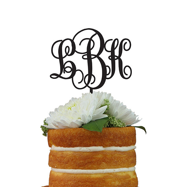 Custom Cake Topper- Three Letter Monogram