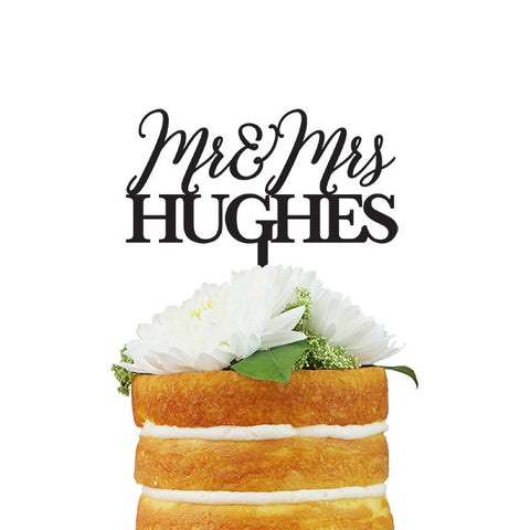 Custom Mr & Mrs Cake Topper