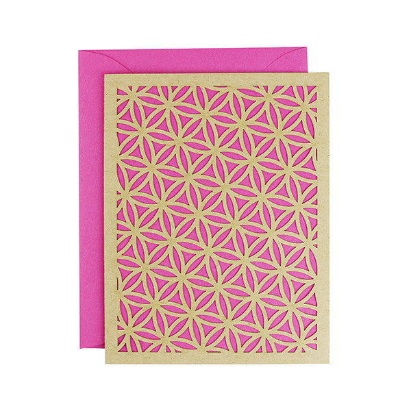 Passion Fruit Geometric Laser Cut Card