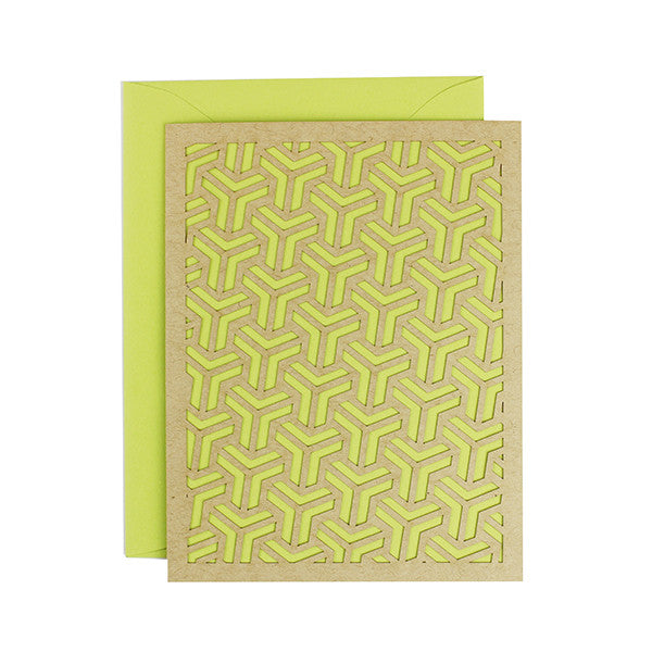 Kiwi Geometric Laser Cut Card