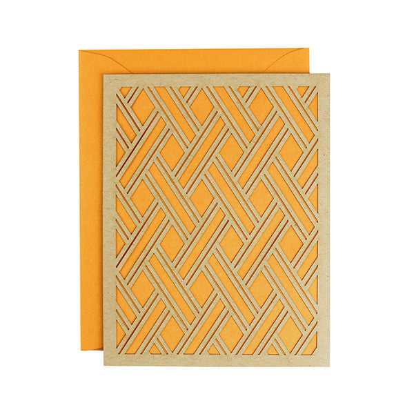 Pumpkin Orange Geometric Card