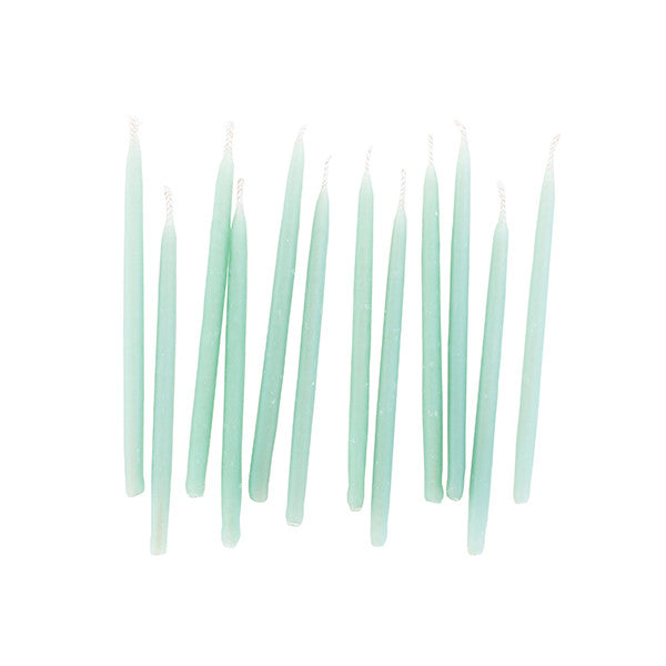 Hand-dipped Beeswax Birthday Candles - Green Set