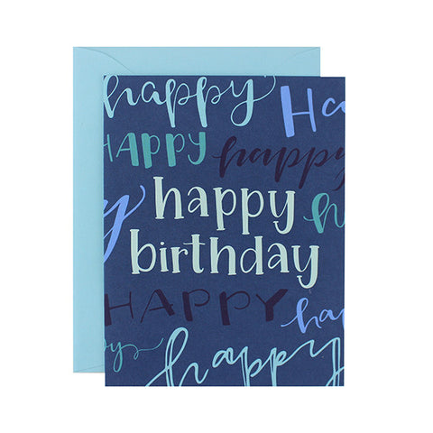 Happy Birthday Lettered Card