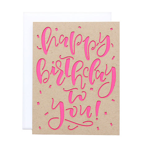 Happy Birthday To You Laser Cut Card