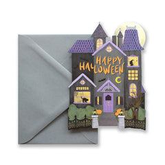 Haunted House Halloween Die Cut Card