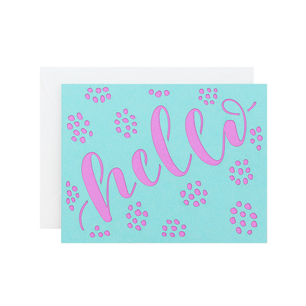 Hello Dots Laser Cut Card