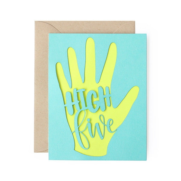 High Five Laser Cut Card