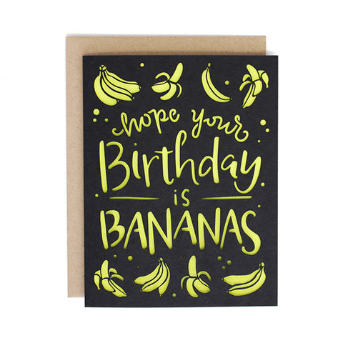 Bananas Birthday Laser Cut Card