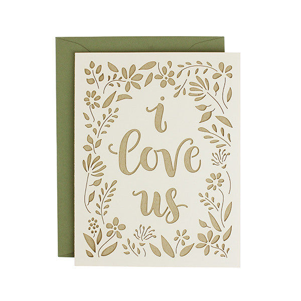 I Love Us Laser Cut Card