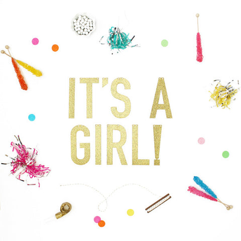 IT'S A GIRL! Glitter Banner