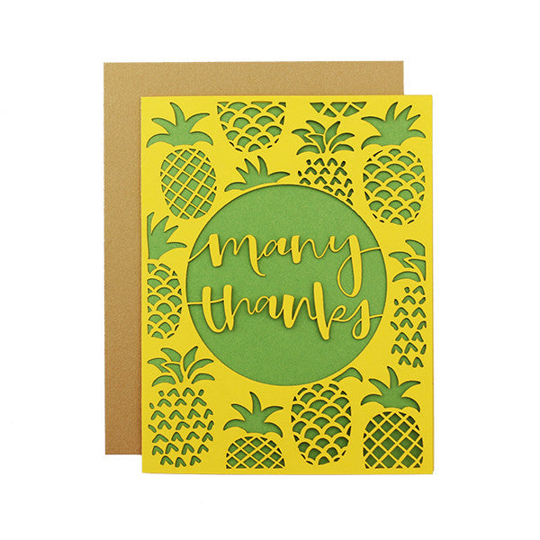 Many Thanks Laser Cut Card