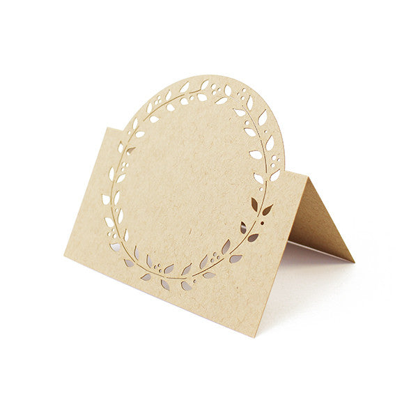 Wreath Laser Cut Place Cards