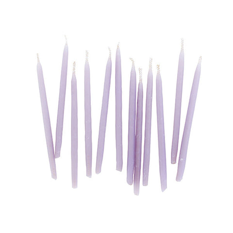 HAND-DIPPED BEESWAX BIRTHDAY CANDLES - PURPLE SET