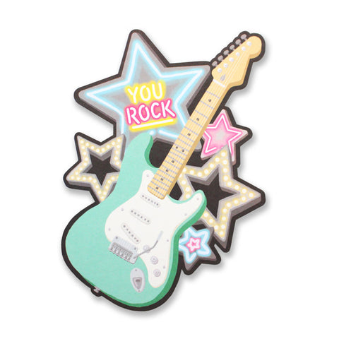 You Rock Guitar Die Cut Card