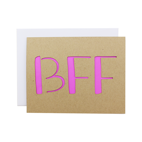 BFF Laser Cut Card