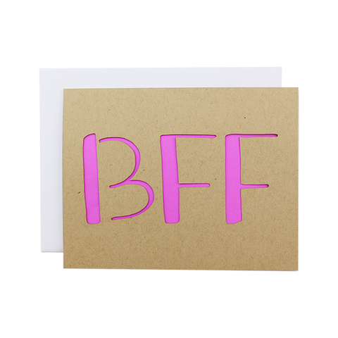 BFF Laser Cut Card