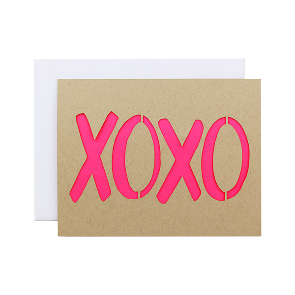 XOXO Laser Cut Card