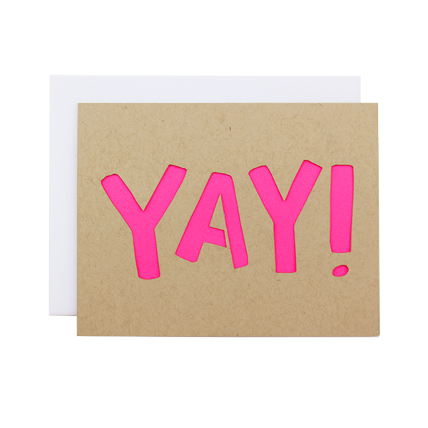 Yay! Laser Cut Card