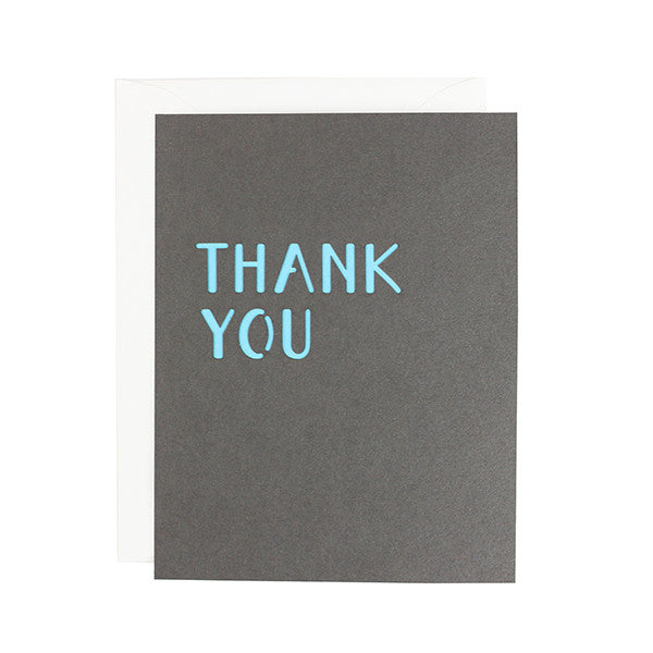 Minimal Thank You Laser Cut Card