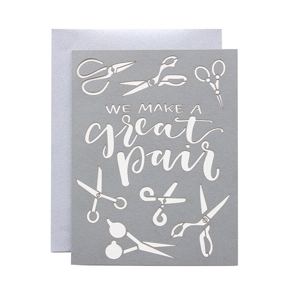 We Make A Great Pair Laser Cut Card