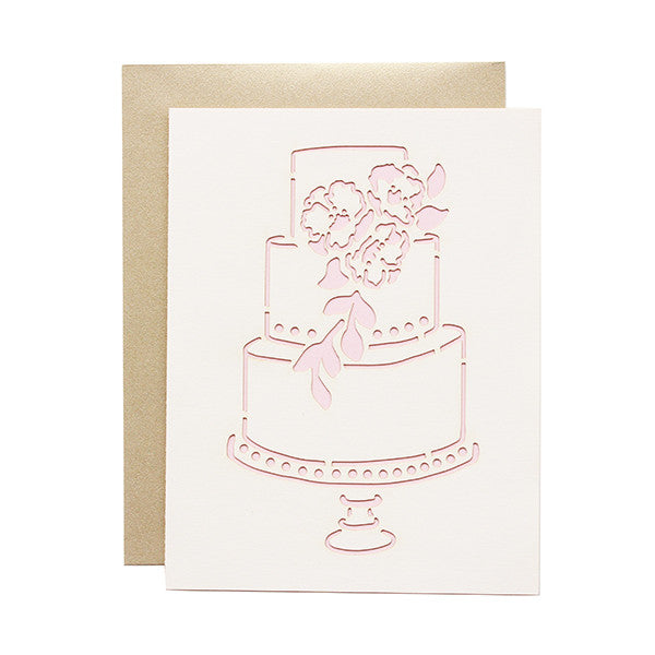 Modern Cake Laser Cut Card