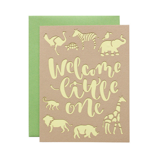 Welcome Little One Laser Cut Card