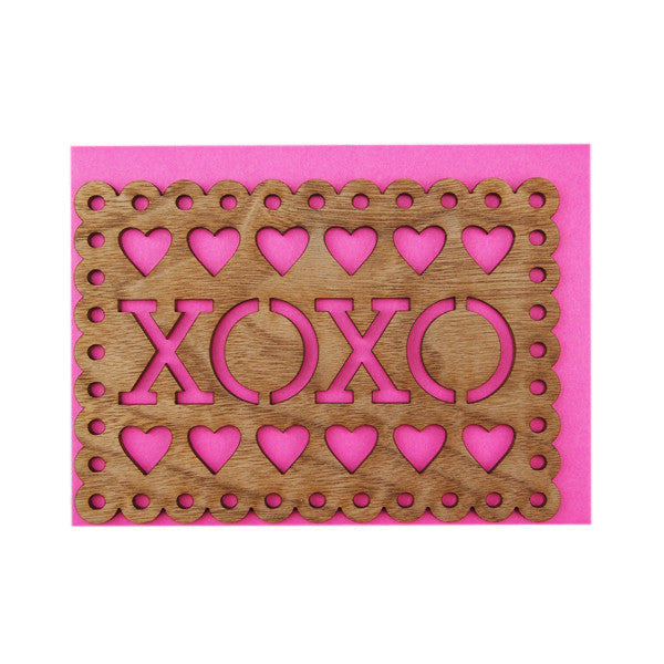 XOXO Thick Wood Card