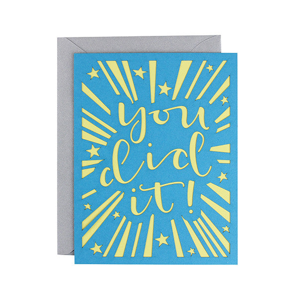 You Did It! Laser Cut Card