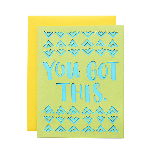 You Got This Laser Cut Card