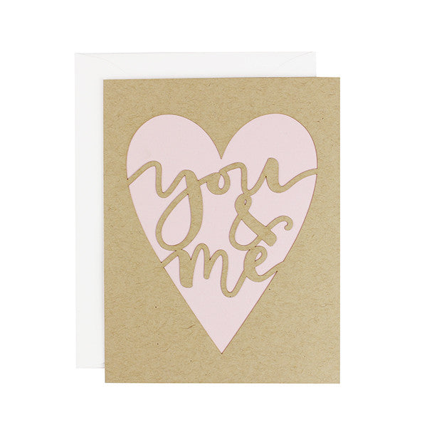 You & Me Laser Cut Card