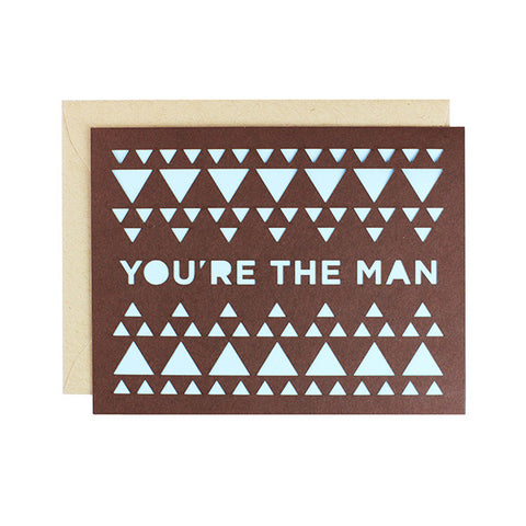 You're The Man Laser Cut Card