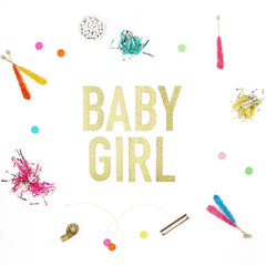 BABY GIRL Glitter Banner