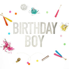 BIRTHDAY BOY Glitter Banner