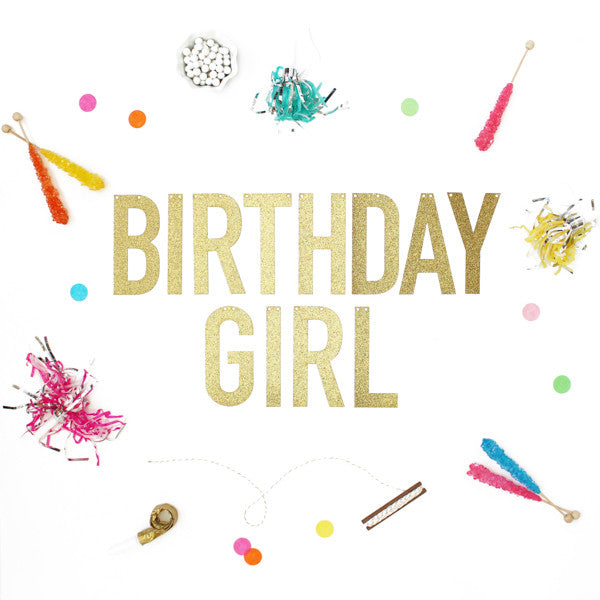 BIRTHDAY GIRL Glitter Banner