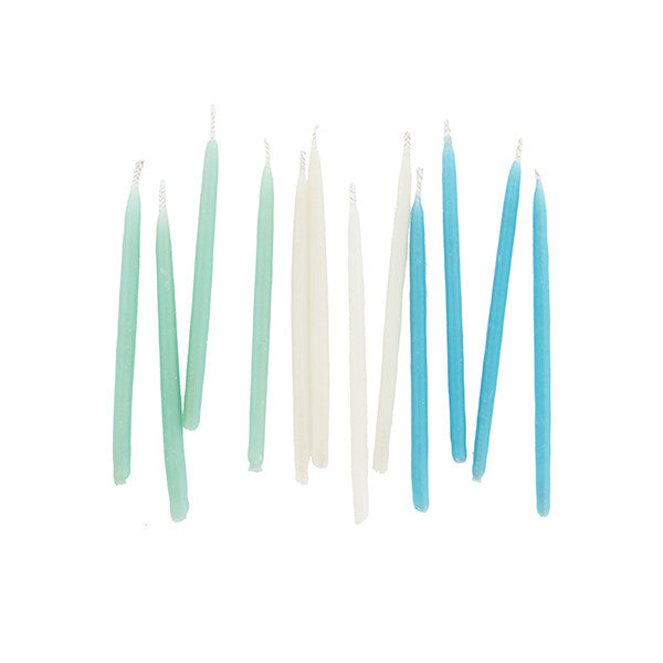 Hand-dipped Beeswax Birthday Candles - Cool Set