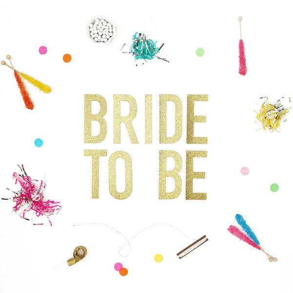 BRIDE TO BE Glitter Banner