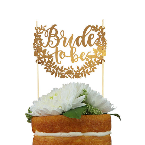 Bride to Be Paper Cake Topper