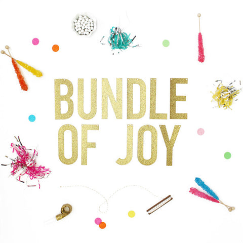BUNDLE OF JOY Glitter Banner