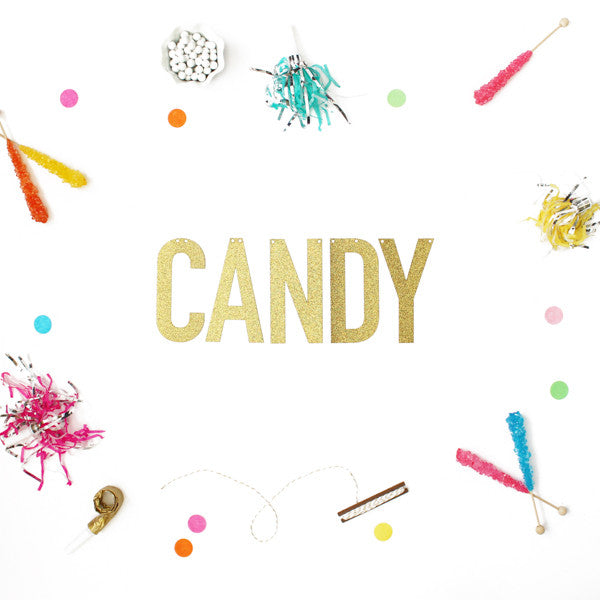 CANDY Glitter Banner