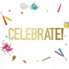 Celebrate! Glitter Banner