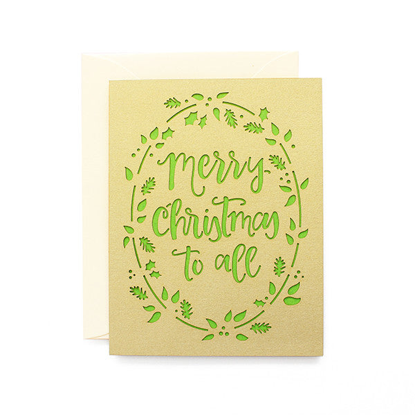 Merry Christmas to All Laser Cut Card
