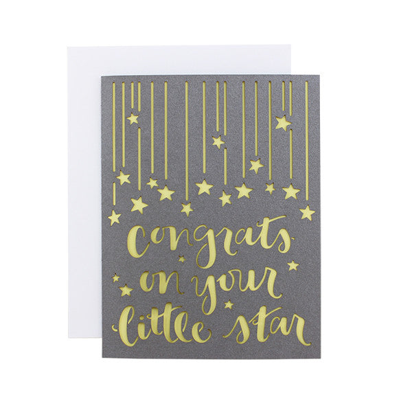 Congrats On Your Little Star Laser Cut Card