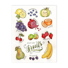 Watercolor Fruit Art Print